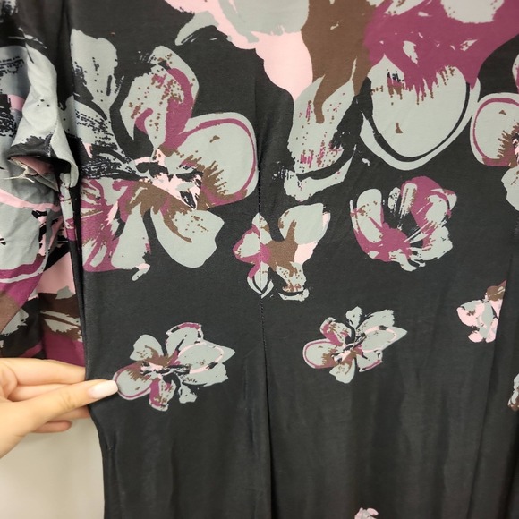 R&B Collection Maxi‎ Dress XL Floral Print Long Sleeve Casual Womenswear - Picture 4 of 10